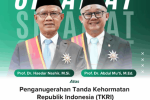 Selamat kepada Prof. Dr. Haedar Nashir, M.Si. & Prof. Dr. Abdul Mu’ti, M.Ed. atas Anugerah Bintang Mahaputera Utama dari Presiden RI.