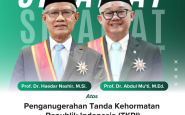 Selamat kepada Prof. Dr. Haedar Nashir, M.Si. & Prof. Dr. Abdul Mu’ti, M.Ed. atas Anugerah Bintang Mahaputera Utama dari Presiden RI. Selamat kepada Prof. Dr. Haedar Nashir, M.Si. & Prof. Dr. Abdul Mu’ti, M.Ed. atas Anugerah Bintang Mahaputera Utama dari Presiden RI.